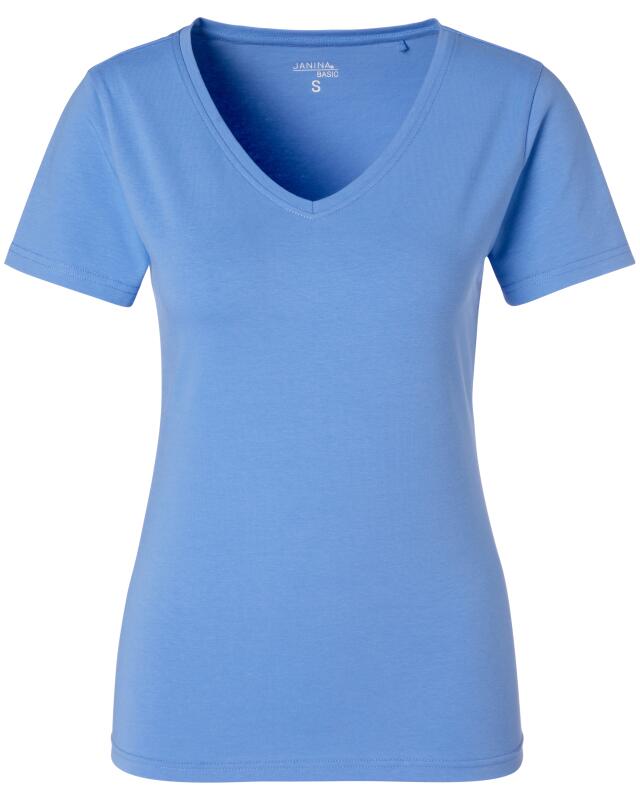 Basic T-shirt for women, blue (KiK Basic T-Shirt (blau)) — KiK, authentic German product in Morocco