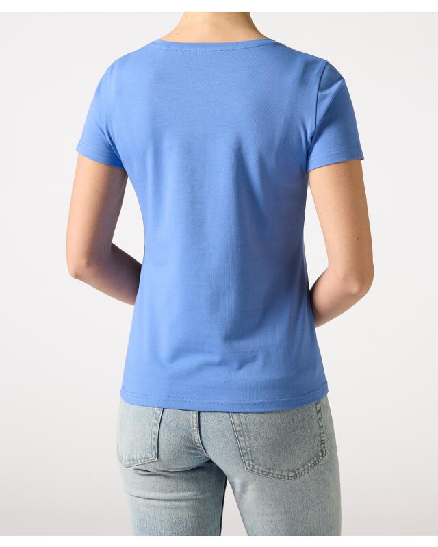 Basic T-shirt for women, blue (KiK Basic T-Shirt (blau)) — KiK, authentic German product in Morocco