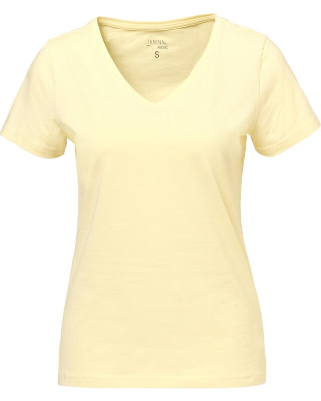 Basic T-shirt for women, light yellow (KiK Basic T-Shirt (hellgelb)) — KiK, authentic German product in Morocco