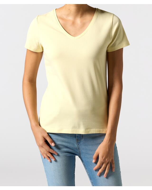 Basic T-shirt for women, light yellow (KiK Basic T-Shirt (hellgelb)) — KiK, authentic German product in Morocco