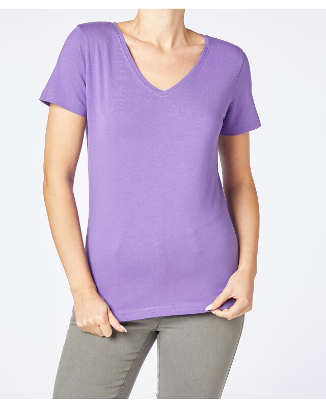 Basic T-shirt for women, violet (KiK Basic T-Shirt (violett)) — KiK, authentic German product in Morocco