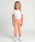 Leggings mit Spitzensaum apricot/rosa