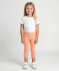 Leggings mit Spitzensaum apricot/rosa