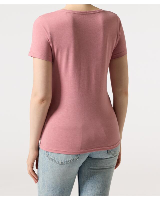 تيشيرت للنساء، وردي غامق مبرقش (KiK T-Shirt (dunkelrosa melange)) — KiK, منتج ألماني أصلي في المغرب