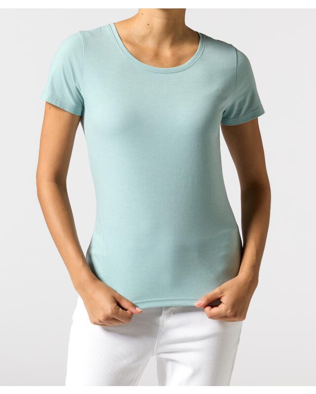 T-shirt femme, vert menthe (KiK T-Shirt (mintgrün)) — KiK, produit allemand authentique au Maroc