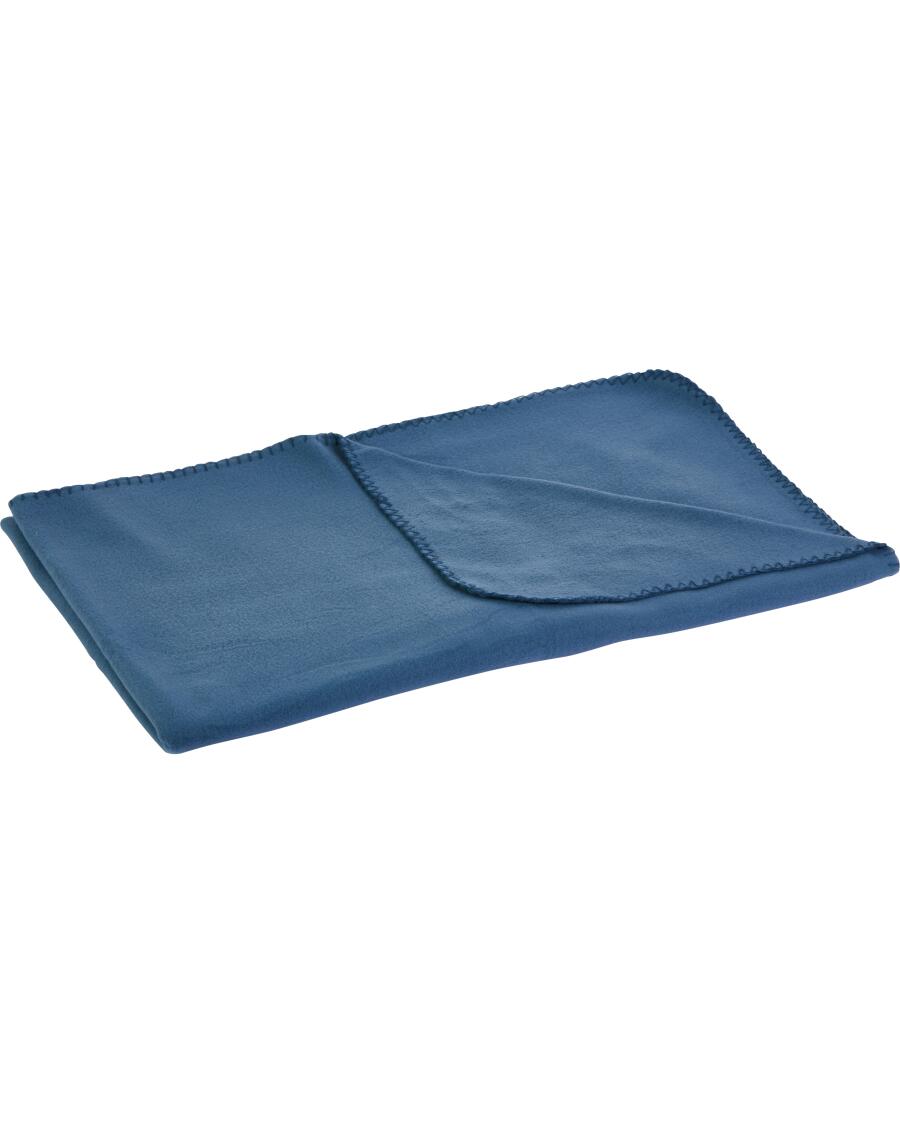 Weiche Fleecedecke dunkelblau