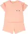 Kurzer Pyjama apricot