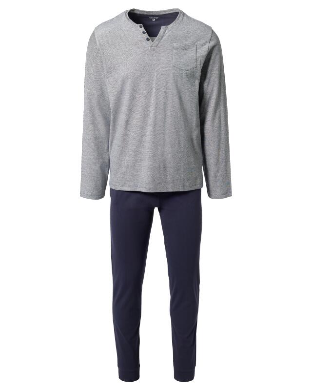 Pyjamas with pockets for men, navy (KiK Pyjama mit Taschen (dunkelblau)) — KiK, authentic German product in Morocco