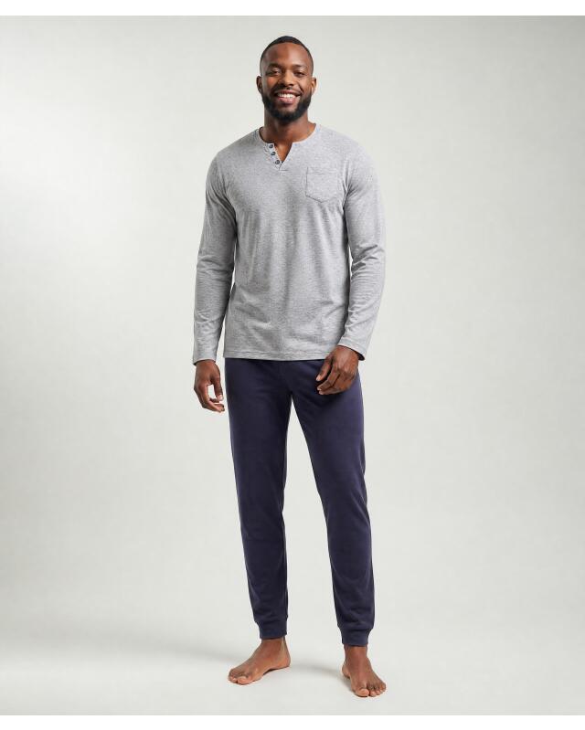 Pyjamas with pockets for men, navy (KiK Pyjama mit Taschen (dunkelblau)) — KiK, authentic German product in Morocco