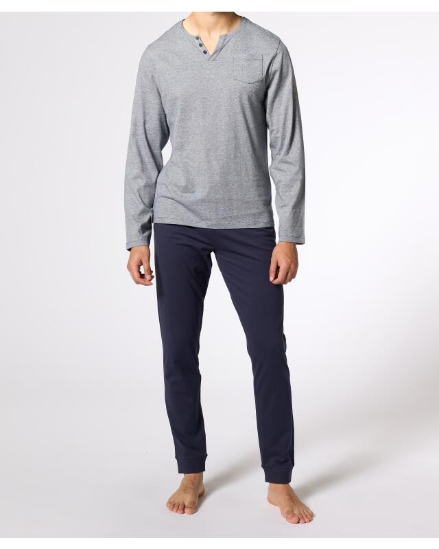 Pyjamas with pockets for men, navy (KiK Pyjama mit Taschen (dunkelblau)) — KiK, authentic German product in Morocco