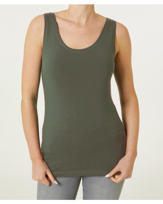 Basic tank top for women, khaki (KiK Basic Tanktop (Khaki)) — KiK, authentic German product in Morocco
