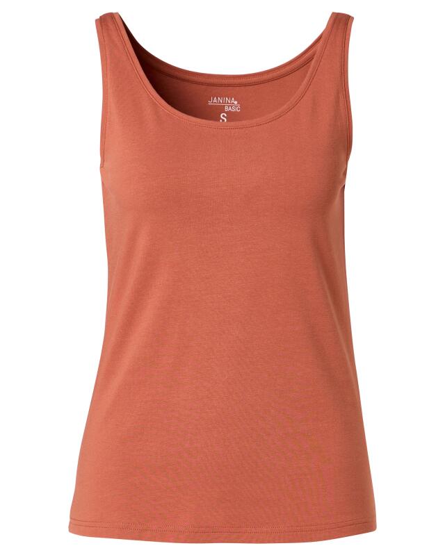 Basic tank top for women, rust brown (KiK Basic Tanktop (rostbraun)) — KiK, authentic German product in Morocco