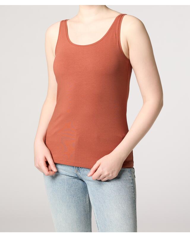 Basic tank top for women, rust brown (KiK Basic Tanktop (rostbraun)) — KiK, authentic German product in Morocco