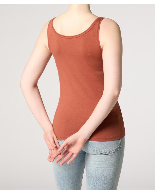 Basic tank top for women, rust brown (KiK Basic Tanktop (rostbraun)) — KiK, authentic German product in Morocco