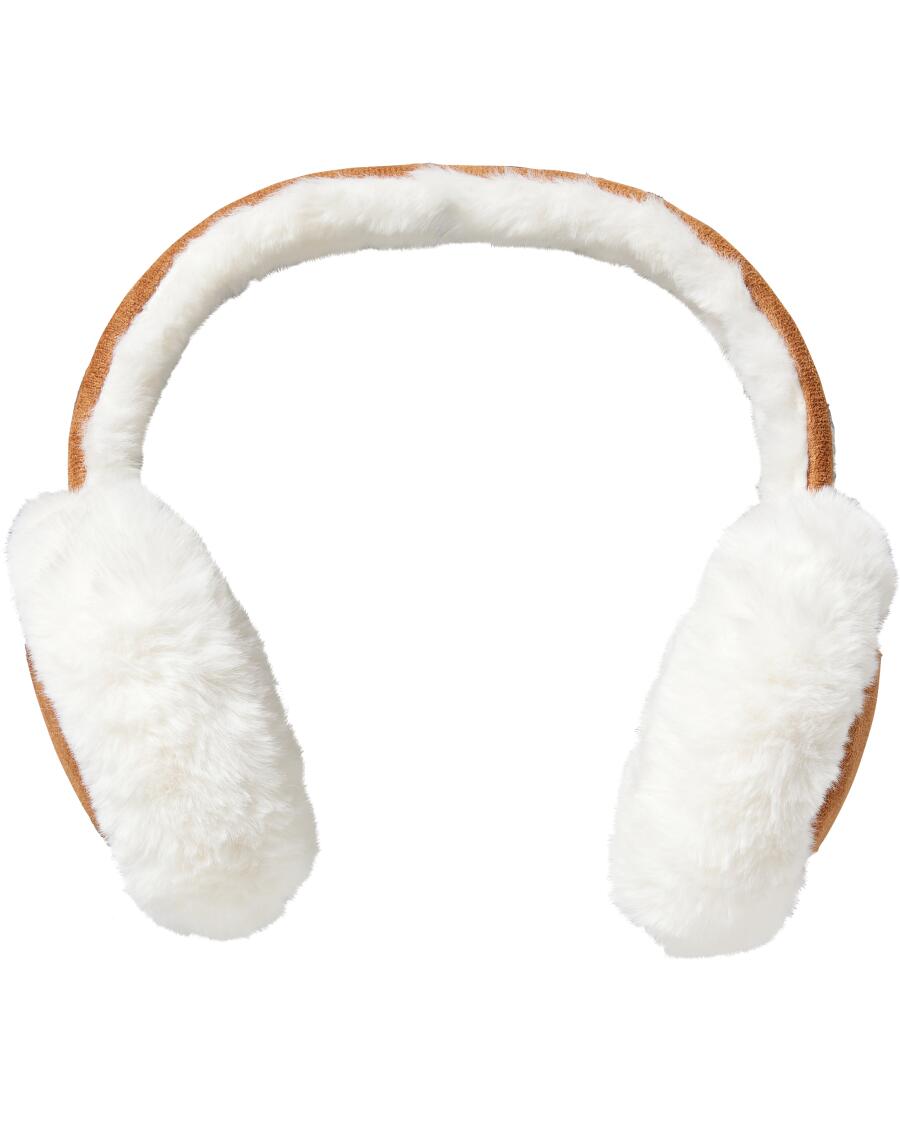 Zweifarbige Ohrenwärmer offwhite