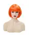 Erwachsenenperücke Karneval orange