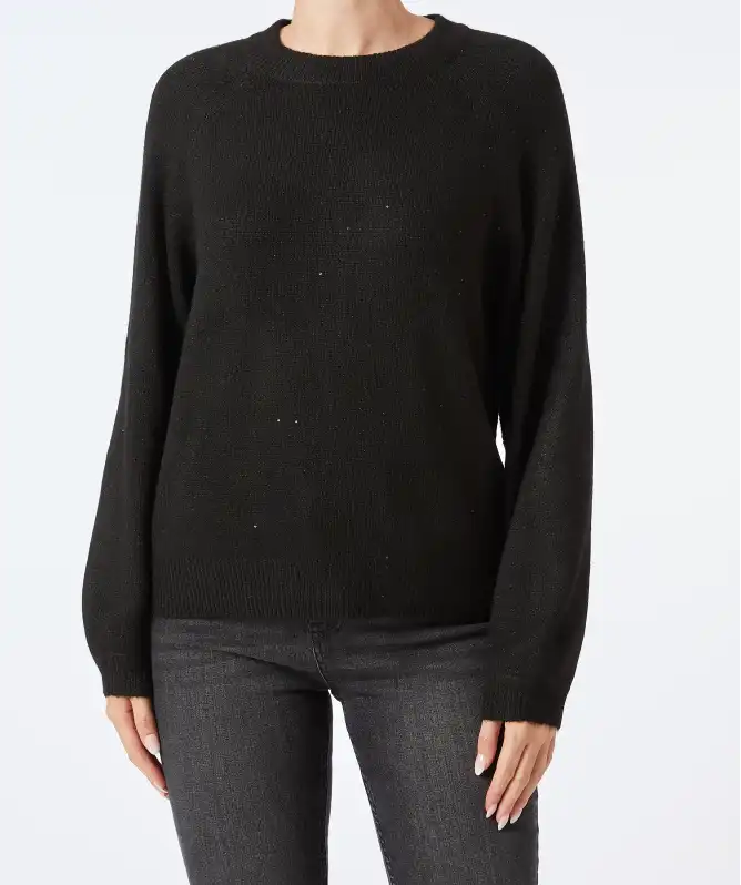 Gebreide trui met pailletten