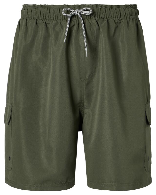 Swim shorts with cargo pocket for men, khaki (KiK Badeshorts mit Cargotasche (Khaki)) — KiK, authentic German product in Morocco