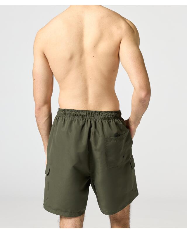 Swim shorts with cargo pocket for men, khaki (KiK Badeshorts mit Cargotasche (Khaki)) — KiK, authentic German product in Morocco