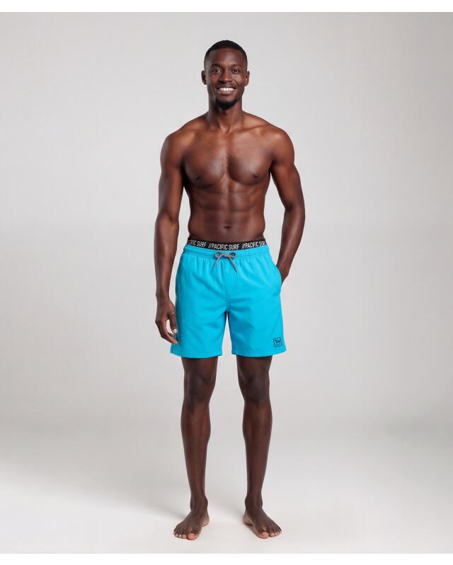 Short de bain à poches latérales homme, bleu fluo (KiK Badeshorts mit Seitentaschen (neon blau)) — KiK, produit allemand authentique au Maroc