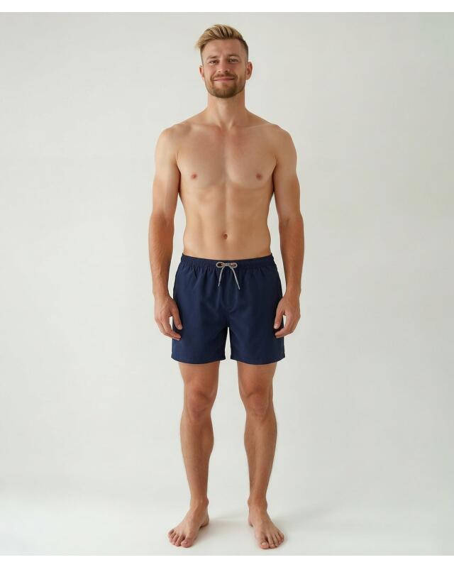 Short swim shorts for men, navy (KiK Badeshorts kurz (dunkelblau)) — KiK, authentic German product in Morocco