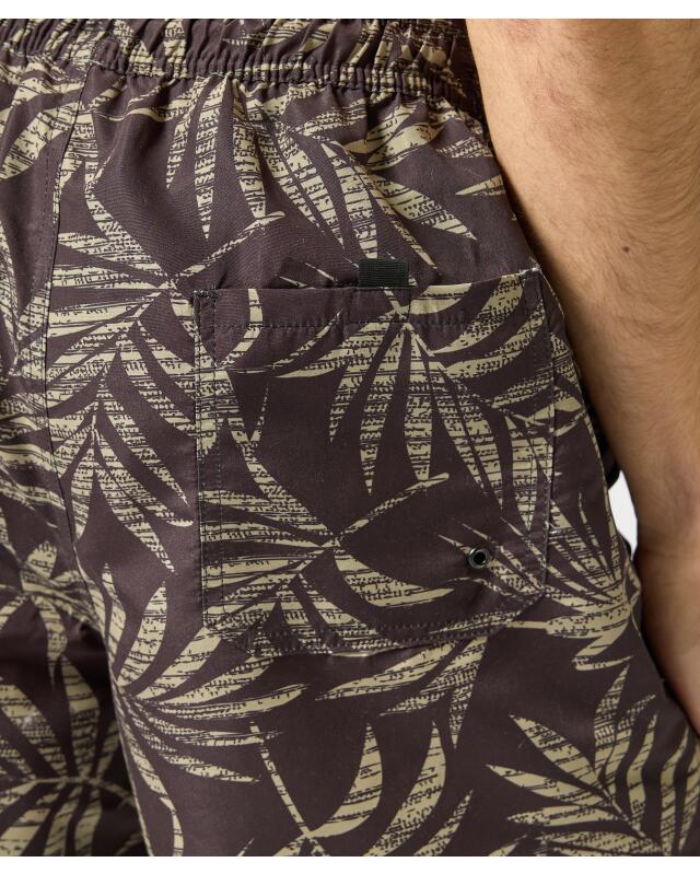 Short de bain à motifs homme, noir (KiK Gemusterte Badeshorts (schwarz)) — KiK, produit allemand authentique au Maroc