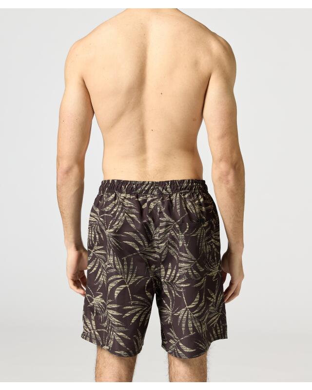 Short de bain à motifs homme, noir (KiK Gemusterte Badeshorts (schwarz)) — KiK, produit allemand authentique au Maroc