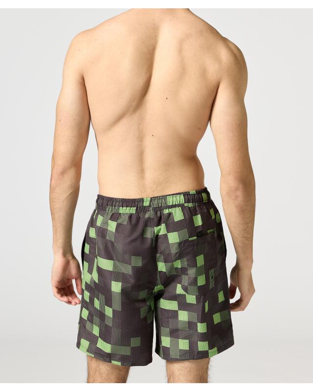 Short de bain à motifs homme, vert clair (KiK Gemusterte Badeshorts (hellgrün)) — KiK, produit allemand authentique au Maroc