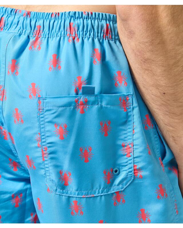 Short de bain à imprimé intégral homme, bleu clair (KiK Komplett bedruckte Badeshorts (hellblau)) — KiK, produit allemand authentique au Maroc