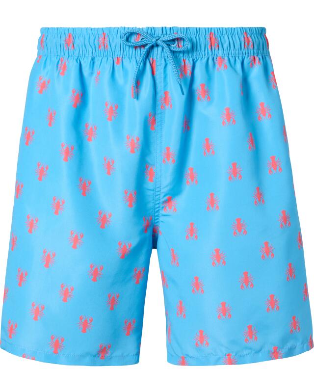 Short de bain à imprimé intégral homme, bleu clair (KiK Komplett bedruckte Badeshorts (hellblau)) — KiK, produit allemand authentique au Maroc