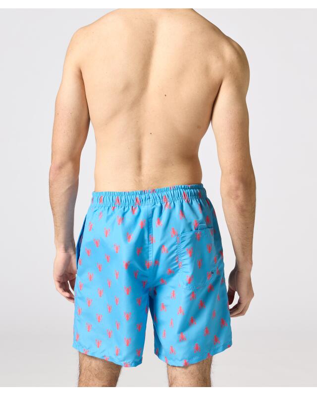 Short de bain à imprimé intégral homme, bleu clair (KiK Komplett bedruckte Badeshorts (hellblau)) — KiK, produit allemand authentique au Maroc
