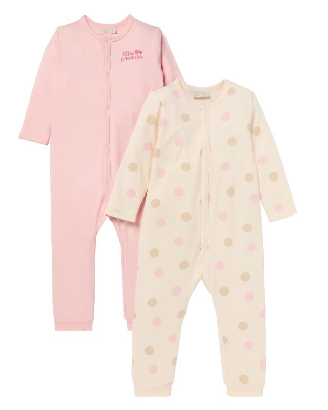 Pyjamas manches longues bébé garçon, rose clair (KiK Schlafanzüge mit langen Ärmeln (hellrosa)) — KiK, produit allemand authentique au Maroc