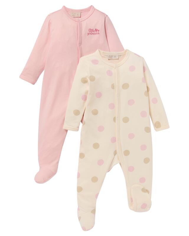 Pyjamas manches longues bébé garçon, rose clair (KiK Schlafanzüge mit langen Ärmeln (hellrosa)) — KiK, produit allemand authentique au Maroc