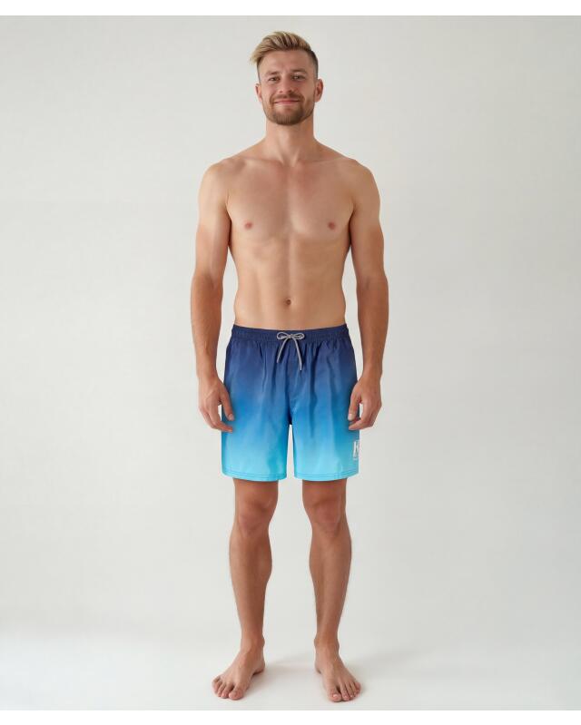 Short de bain dégradé homme, bleu marine (KiK Badeshorts mit Farbverlauf (dunkelblau)) — KiK, produit allemand authentique au Maroc