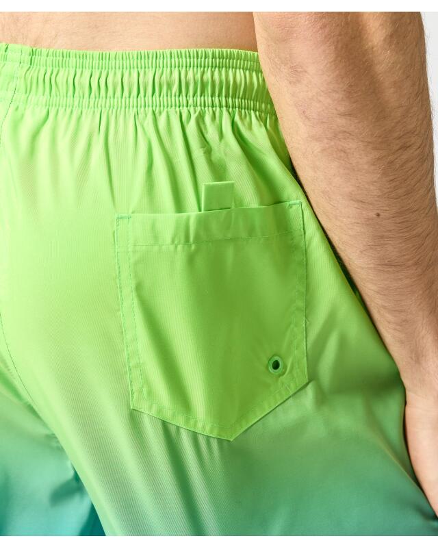 Short de bain dégradé homme, vert fluo (KiK Badeshorts mit Farbverlauf (neon grün)) — KiK, produit allemand authentique au Maroc