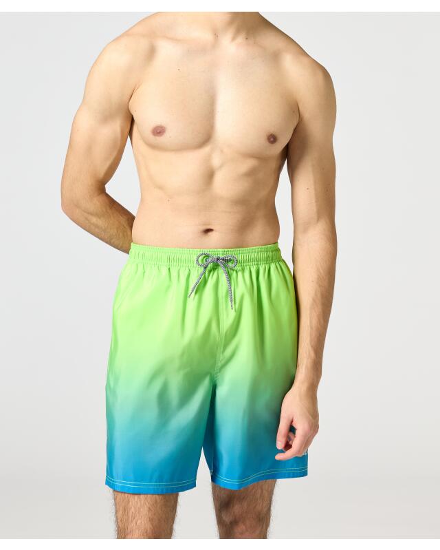 Short de bain dégradé homme, vert fluo (KiK Badeshorts mit Farbverlauf (neon grün)) — KiK, produit allemand authentique au Maroc