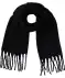 Sjaal met franjes zwart