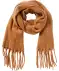 Sjaal met franjes bruin
