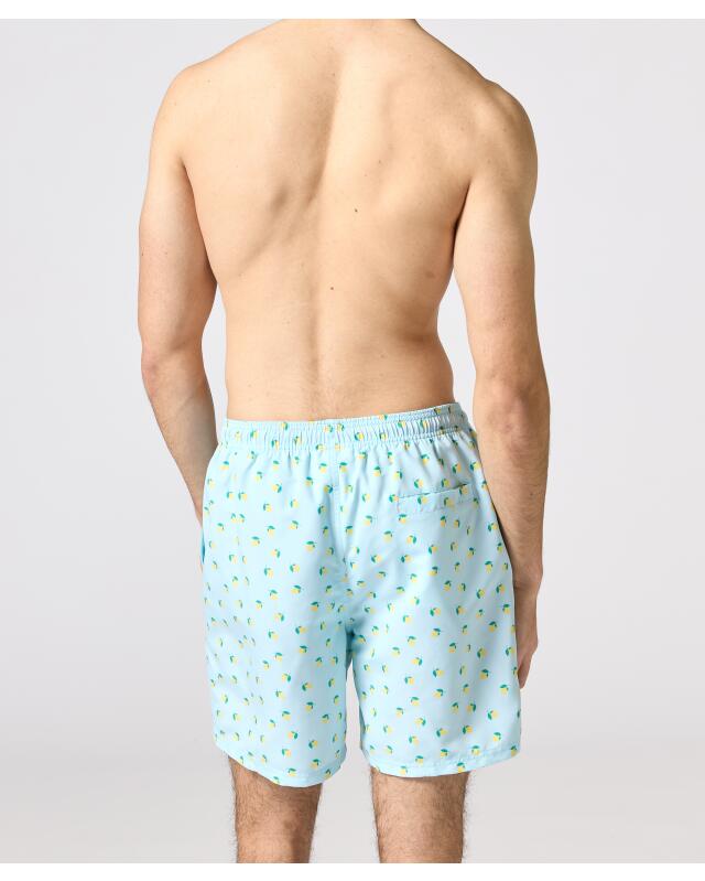 شورت سباحة بطبعة شاملة للرجال، أزرق (KiK Badeshorts mit Allover-Print (blau)) — KiK, منتج ألماني أصلي في المغرب