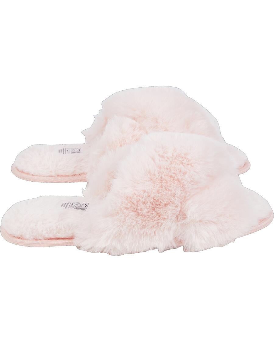 Flauschige Hausschuhe rosa