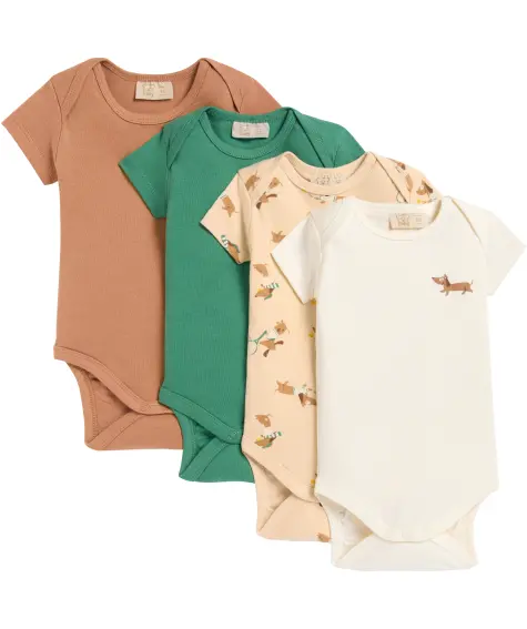 Kurzarmbodys aus Baumwolle