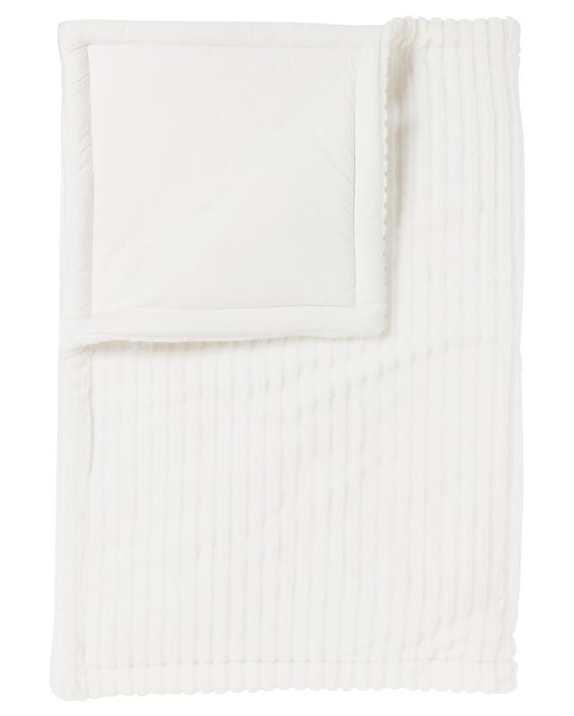 Padded baby blanket for boys, off-white (KiK Wattierte Babydecke (offwhite)) — KiK, authentic German product in Morocco