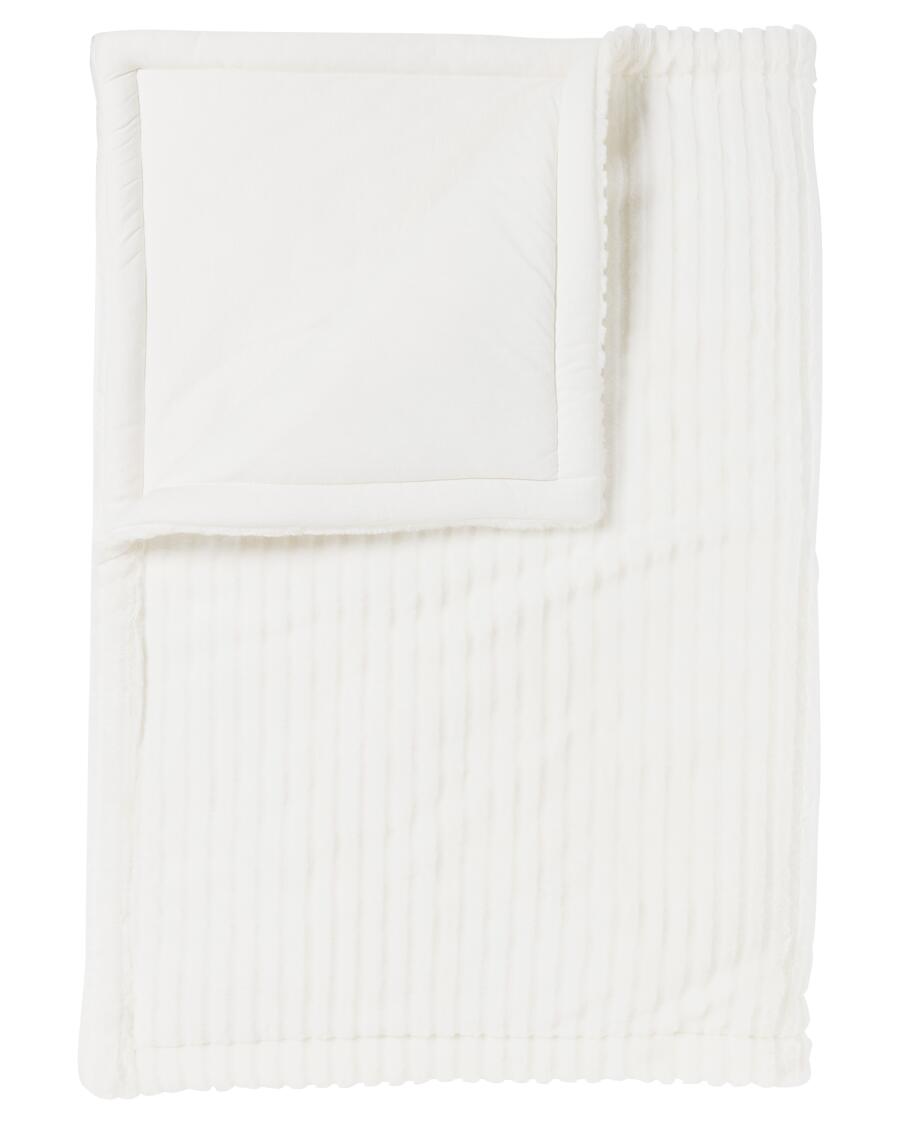 Wattierte Babydecke für Jungen, offwhite