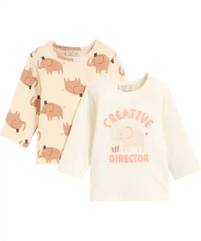 Shirts lange mouwen met olifanten