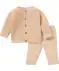 Vestje + gebreide broek naturel