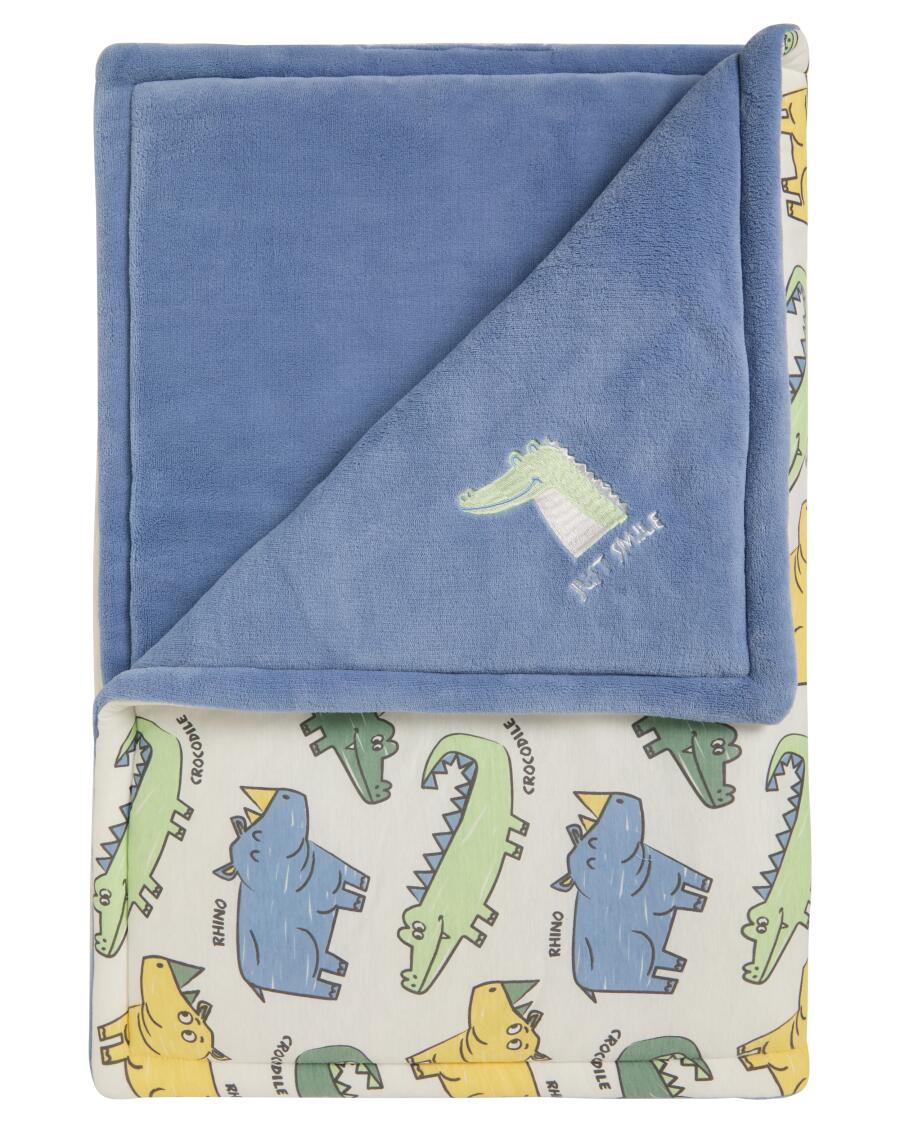 Wattierte Babydecke für Jungen, hellblau
