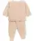 Newborn Wickelshirt + Hose aus Velours naturfarben