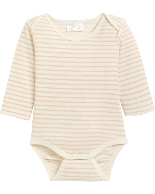 Grenouillère + body bébé garçon, écru (KiK Strampler + Body (naturfarben)) — KiK, produit allemand authentique au Maroc