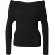 Gebreide off-the-shoulder trui