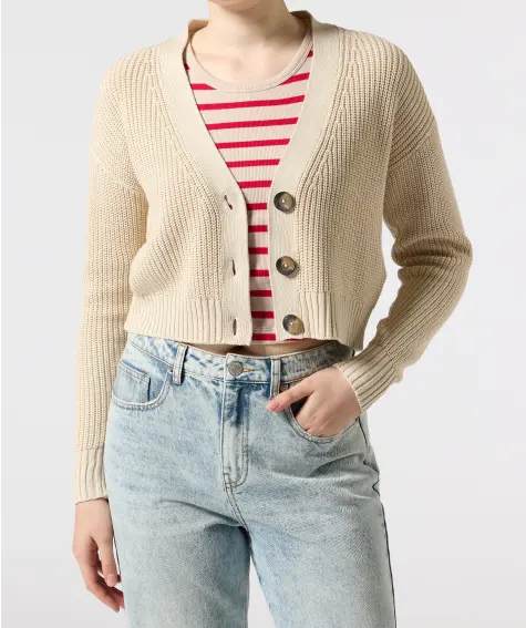 Kardigan s výstřihem do V